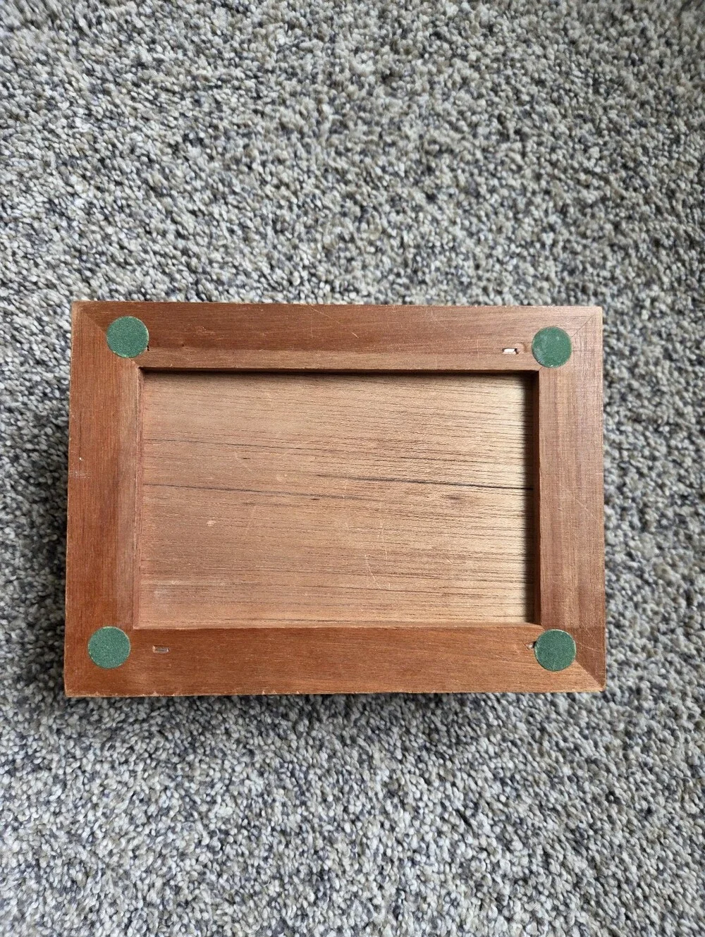 Vintage 1970s Wooden Jewelry / Trinket Box – Girl on Rocking Horse